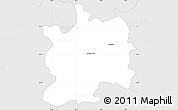 Silver Style Simple Map of Mikolow