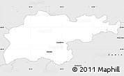 Silver Style Simple Map of Myszkow