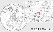 Blank Location Map of Ruda Slaska, highlighted parent region, within the entire country