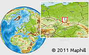 Physical Location Map of Siemianowice Slaskie, highlighted parent region