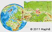 Physical Location Map of Zywiec, highlighted parent region