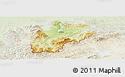 Physical Panoramic Map of Zywiec, lighten