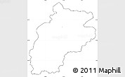 Blank Simple Map of Zywiec, cropped outside, no labels