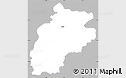 Gray Simple Map of Zywiec, single color outside