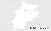 Silver Style Simple Map of Zywiec, single color outside