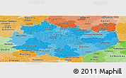 Political Shades Panoramic Map of Swietokrzyskie