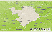 Shaded Relief 3D Map of Staszow, physical outside
