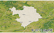 Shaded Relief 3D Map of Staszow, satellite outside