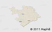 Shaded Relief 3D Map of Staszow, single color outside