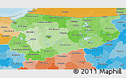 Political Shades 3D Map of Warminsko-Mazurskie