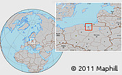 Gray Location Map of Elblag