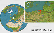 Satellite Location Map of Elblag