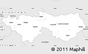 Silver Style Simple Map of Lidzbark Warminski