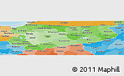 Political Shades Panoramic Map of Warminsko-Mazurskie