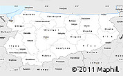 Silver Style Simple Map of Warminsko-Mazurskie