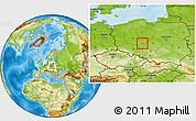 Physical Location Map of Kalisz