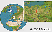 Satellite Location Map of Kalisz
