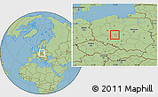 Savanna Style Location Map of Kalisz