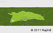 Physical Panoramic Map of Nowy Tomysl, darken