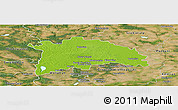 Physical Panoramic Map of Nowy Tomysl, satellite outside