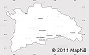 Silver Style Simple Map of Nowy Tomysl, cropped outside