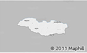 Gray 3D Map of Rawicz, single color outside