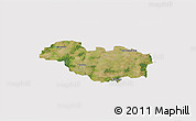 Satellite 3D Map of Rawicz, cropped outside