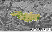 Satellite 3D Map of Rawicz, desaturated