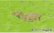 Satellite 3D Map of Rawicz, physical outside