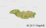 Satellite 3D Map of Rawicz, single color outside