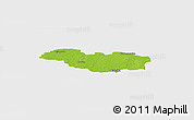 Physical Panoramic Map of Rawicz, single color outside