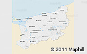 Classic Style 3D Map of Zachodnio-Pomorskie, single color outside