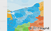 Political Shades 3D Map of Zachodnio-Pomorskie