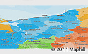 Political Shades Panoramic Map of Zachodnio-Pomorskie