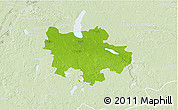 Physical 3D Map of Pyrzyce, lighten