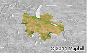 Satellite 3D Map of Pyrzyce, lighten, desaturated