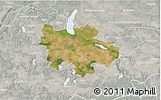 Satellite 3D Map of Pyrzyce, lighten, semi-desaturated
