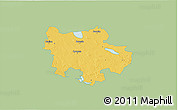 Savanna Style 3D Map of Pyrzyce, single color outside