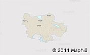Shaded Relief 3D Map of Pyrzyce, single color outside