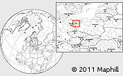 Blank Location Map of Pyrzyce, highlighted parent region, within the entire country