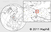 Blank Location Map of Pyrzyce, highlighted parent region