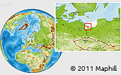 Physical Location Map of Pyrzyce, highlighted parent region