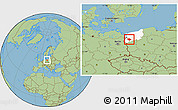 Savanna Style Location Map of Pyrzyce, highlighted parent region