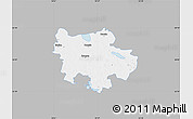 Gray Map of Pyrzyce, single color outside