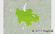 Physical Map of Pyrzyce, lighten, semi-desaturated
