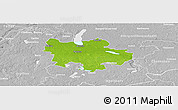 Physical Panoramic Map of Pyrzyce, lighten, desaturated