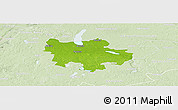 Physical Panoramic Map of Pyrzyce, lighten