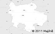 Silver Style Simple Map of Pyrzyce