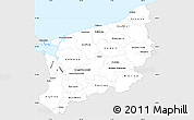 Silver Style Simple Map of Zachodnio-Pomorskie, single color outside