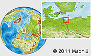 Physical Location Map of Swinoujscie